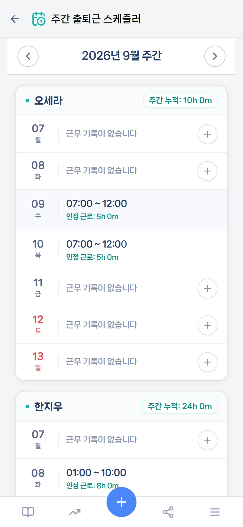 출퇴근 스케줄러